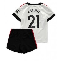 Manchester United Antony #21 Udebanesæt Børn 2022-23 Kortærmet (+ Korte bukser)